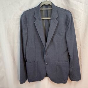 Nordstrom Tech Smart Trim Fit Blazer Sport Coat Stretch Blue  Size 40R